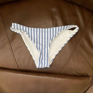 Blue and white swimsuit bottoms